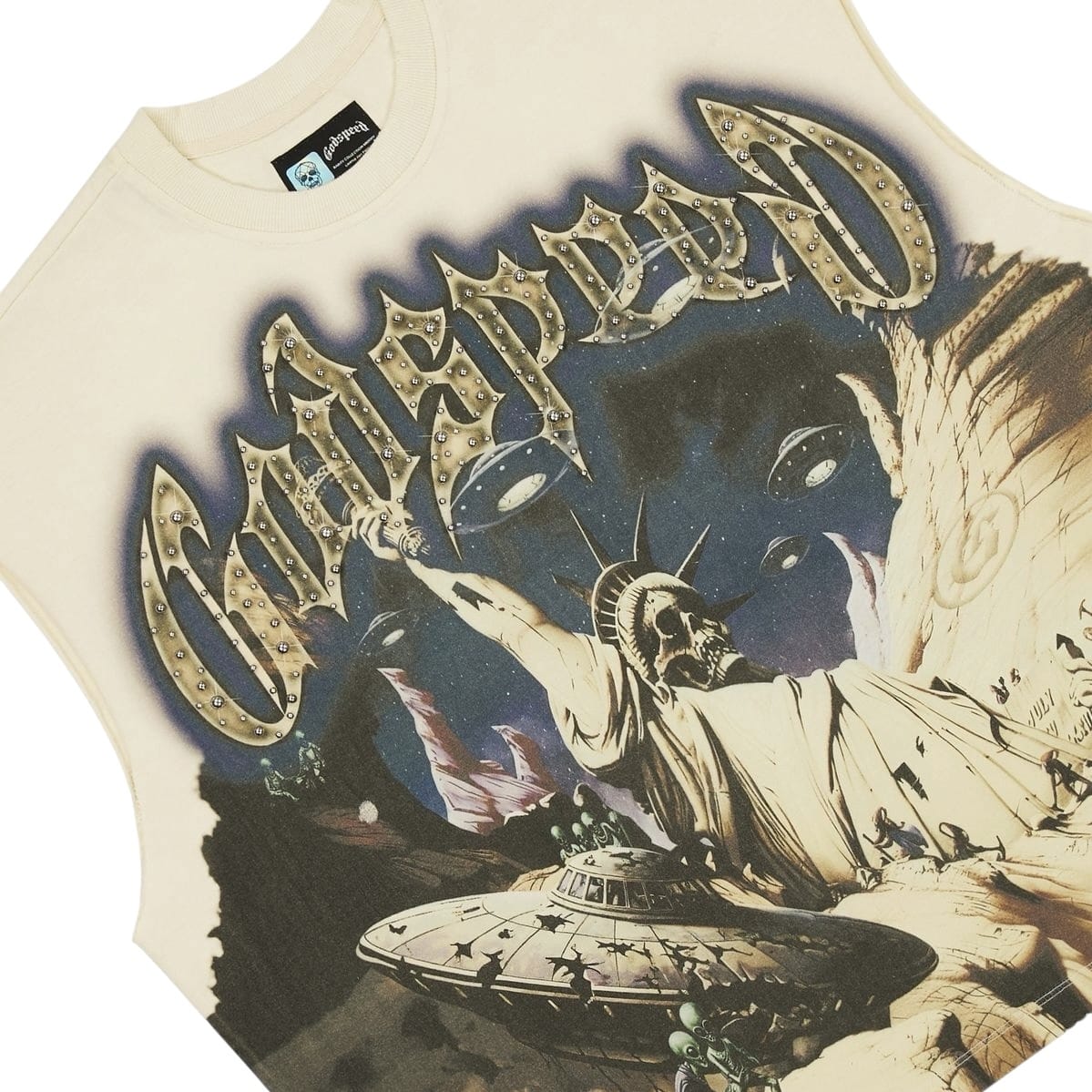 Godspeed The Landing Sleeveless Tee (Bone)