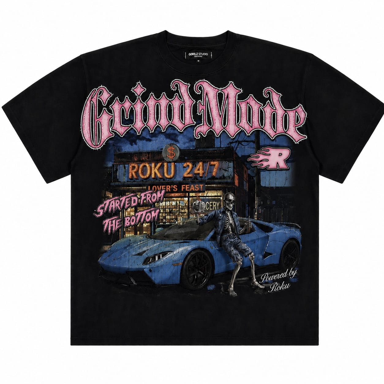Roku Studio Grind Mode Boxy Tee (Black) RK1481960-BLK