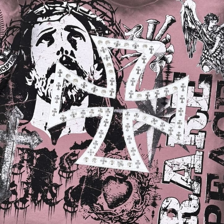 Rare Peace Mad World Tee (Dust Pink) RT6083