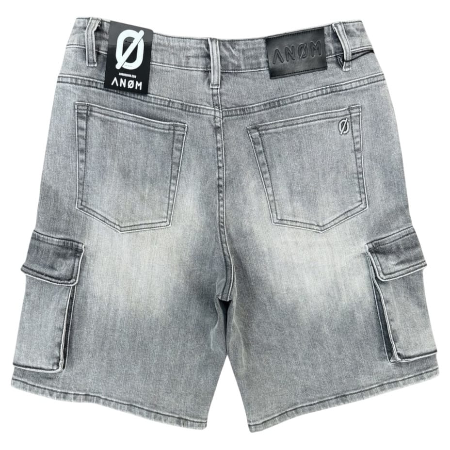 Anom Yazan Denim Short (Light Gray Wash) ANM233SH