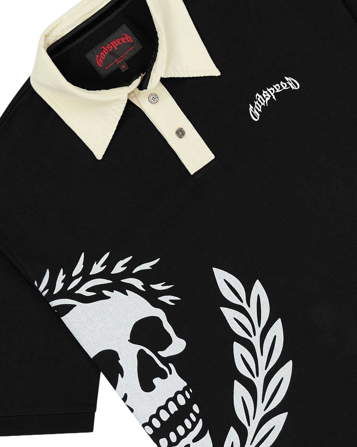 Godspeed Oversized Victor Crest Polo Black