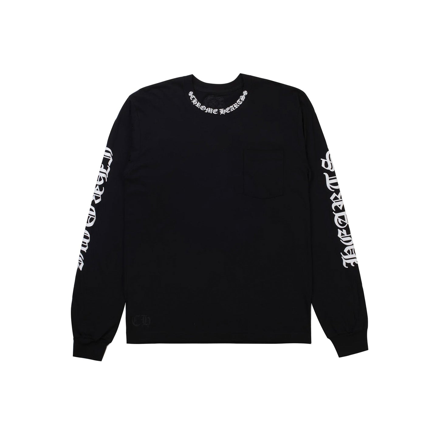 Chrome Hearts Long Sleeve Neck Print Logo Black/White