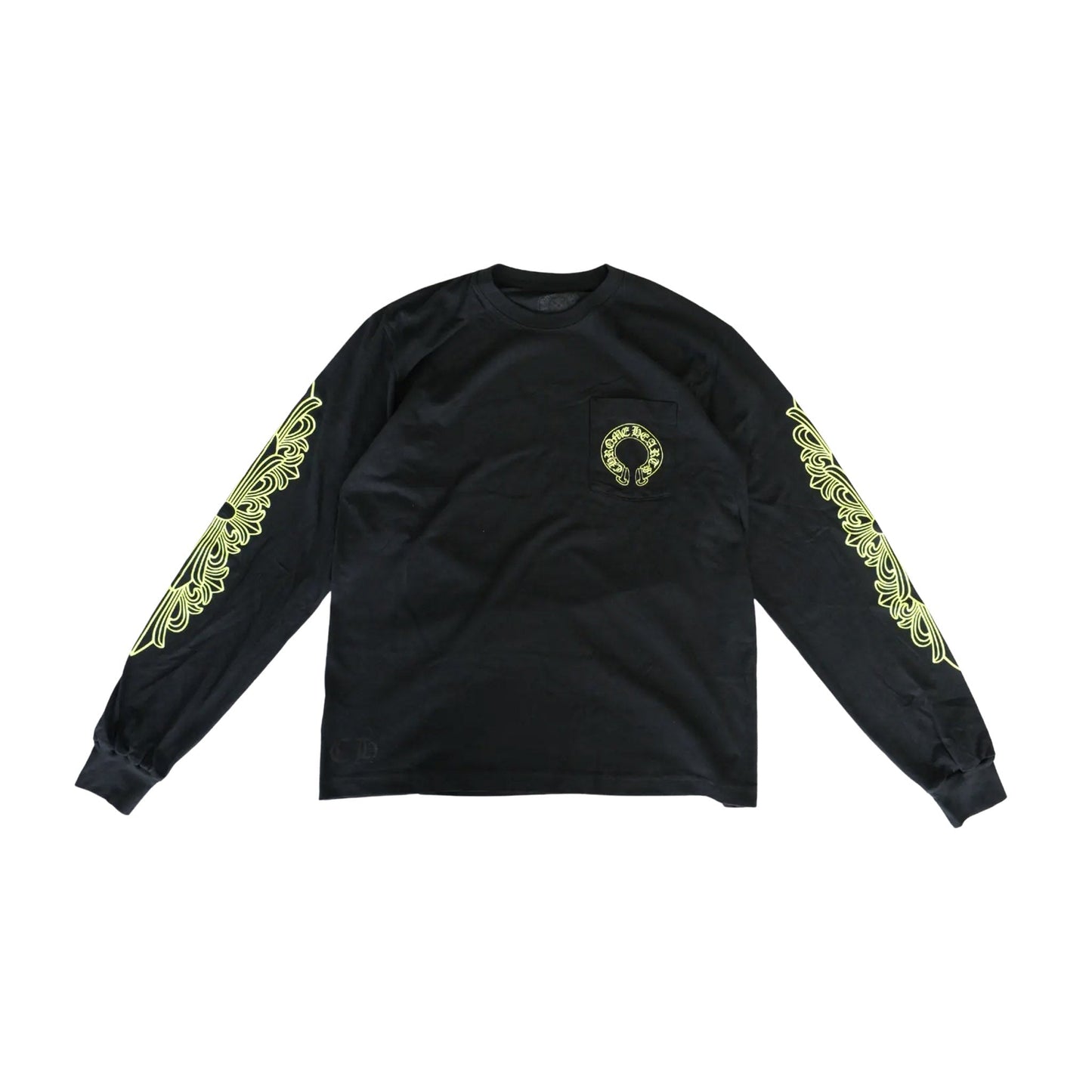 Chrome Hearts Fluorescent Green Horseshoe L/S Tee