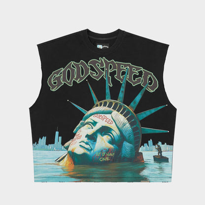Godspeed Sunken Liberty Sleeveless Tshirt Black