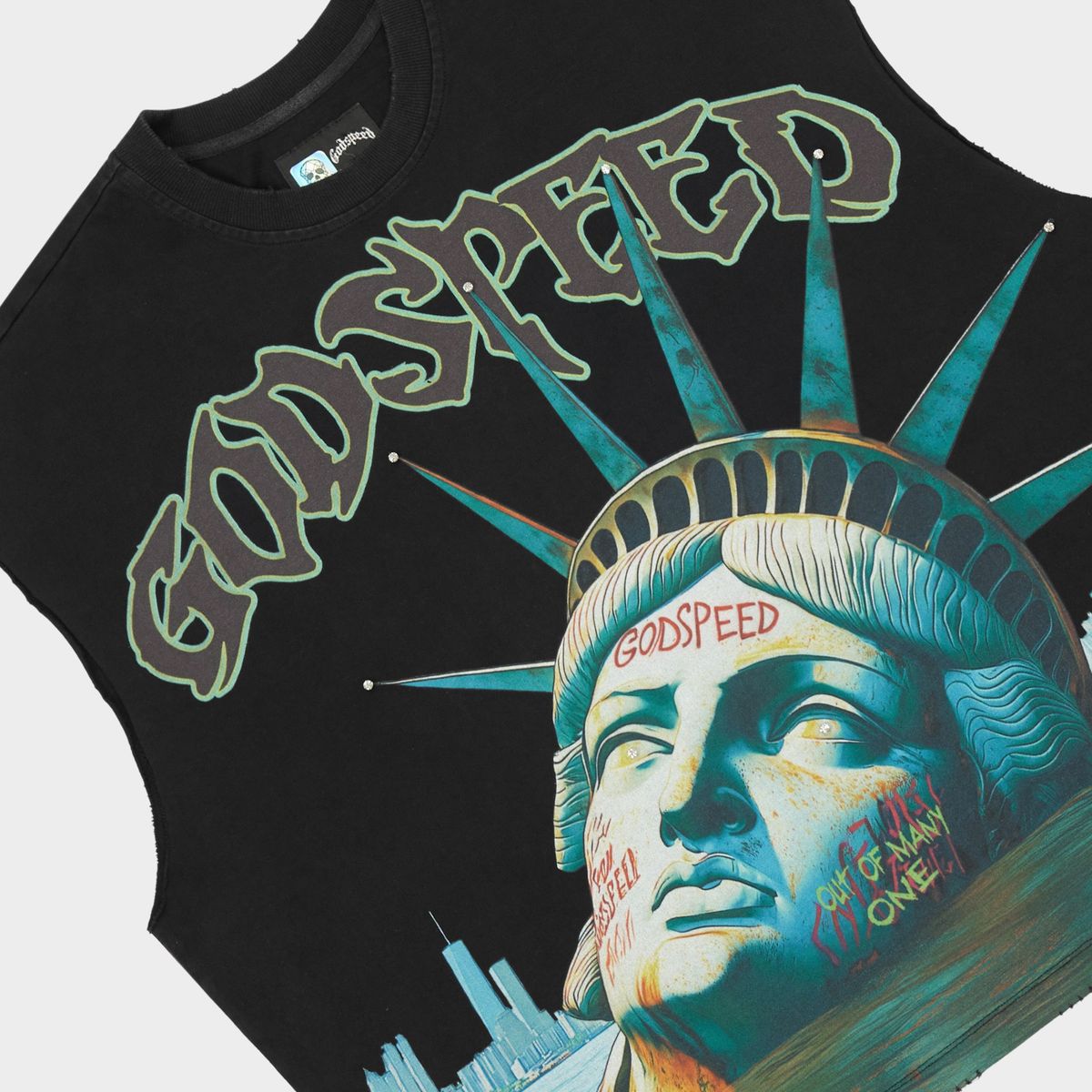 Godspeed Sunken Liberty Sleeveless Tshirt Black