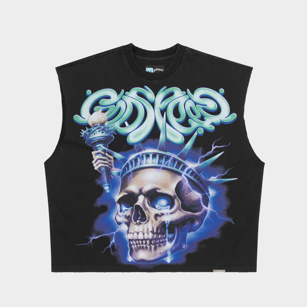 Godspeed Liberty Tears Sleeveless Tee Black