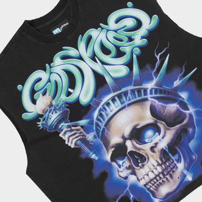 Godspeed Liberty Tears Sleeveless Tee Black