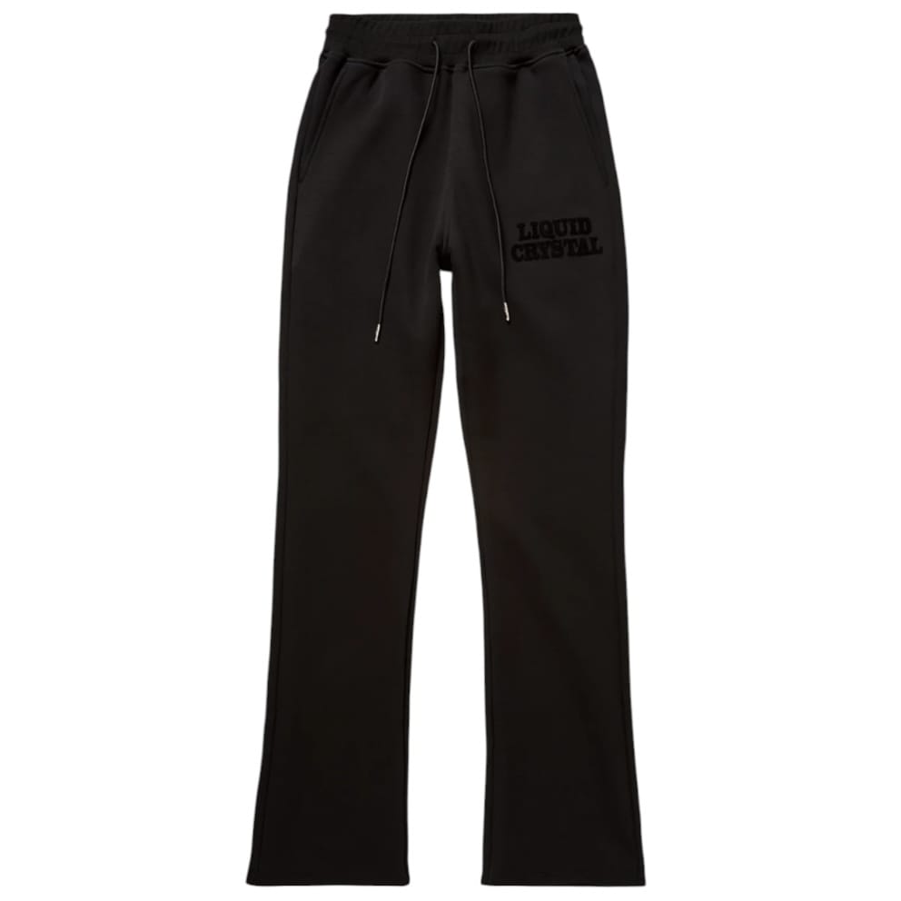 Liquid Crystals Chenille Hoodie & Pants Set (Black)