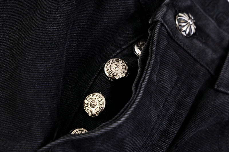 Chrome Hearts 2025 NEW Pants Black & pink Cross