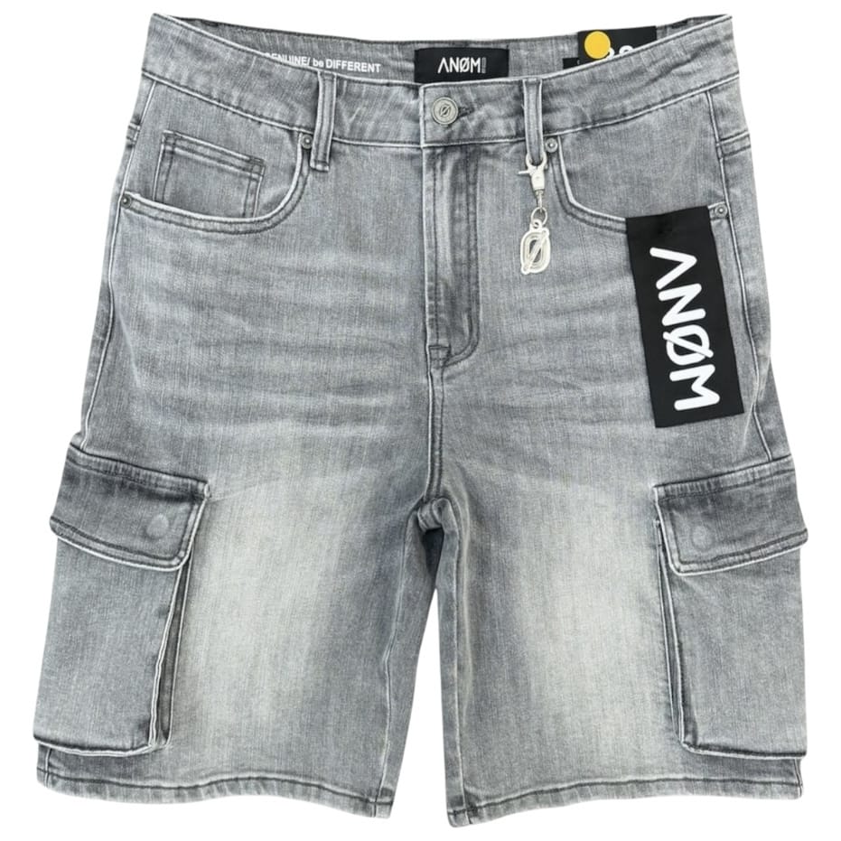 Anom Yazan Denim Short (Light Gray Wash) ANM233SH