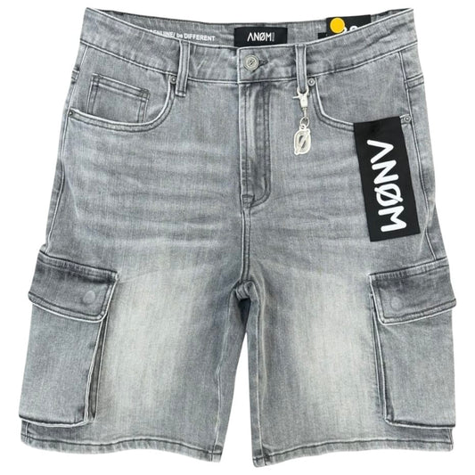 Anom Yazan Denim Short (Light Gray Wash) ANM233SH