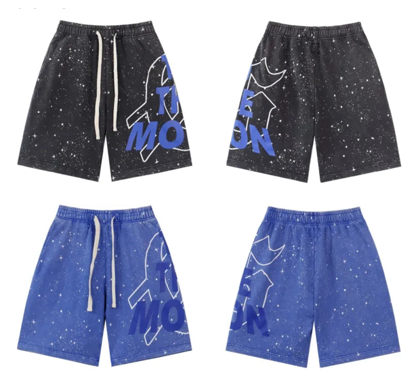 GOD SPEED SWEAT SHORTS, Blue/Black