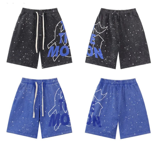 GOD SPEED SWEAT SHORTS, Blue/Black