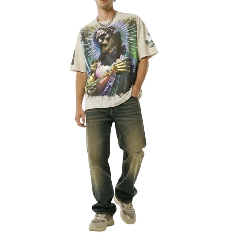 Stray Redeemer Graphic Tee (Oat) ST1703-OAT