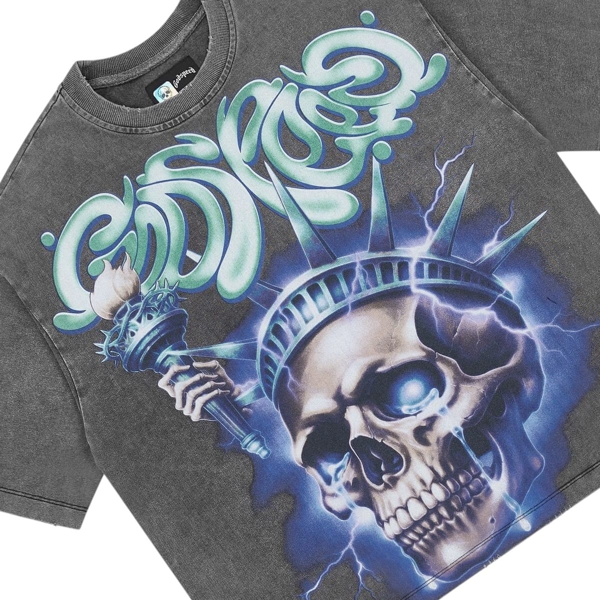 Godspeed Liberty Tears Tee (Grey Wash)