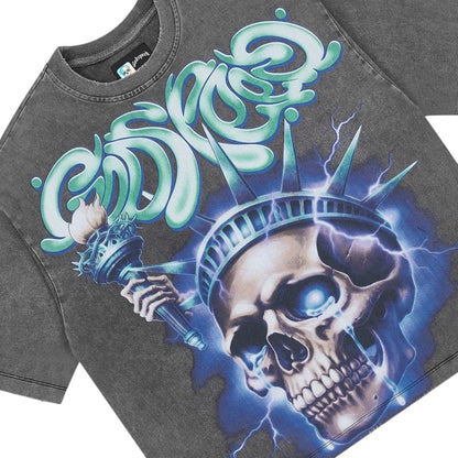 Godspeed Liberty Tears Tee (Grey Wash)