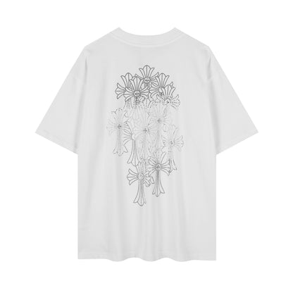 Chrome Hearts Firework Rhinestone Crew Neck T-shirt 2623