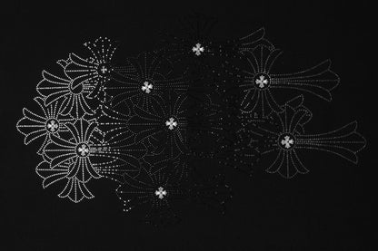 Chrome Hearts Firework Rhinestone Crew Neck T-shirt 2623