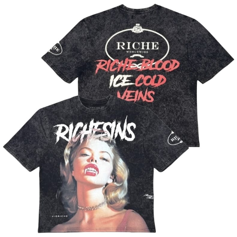 Vie Riche Ice Cold Veins Tee (Black) VR2034-BLK