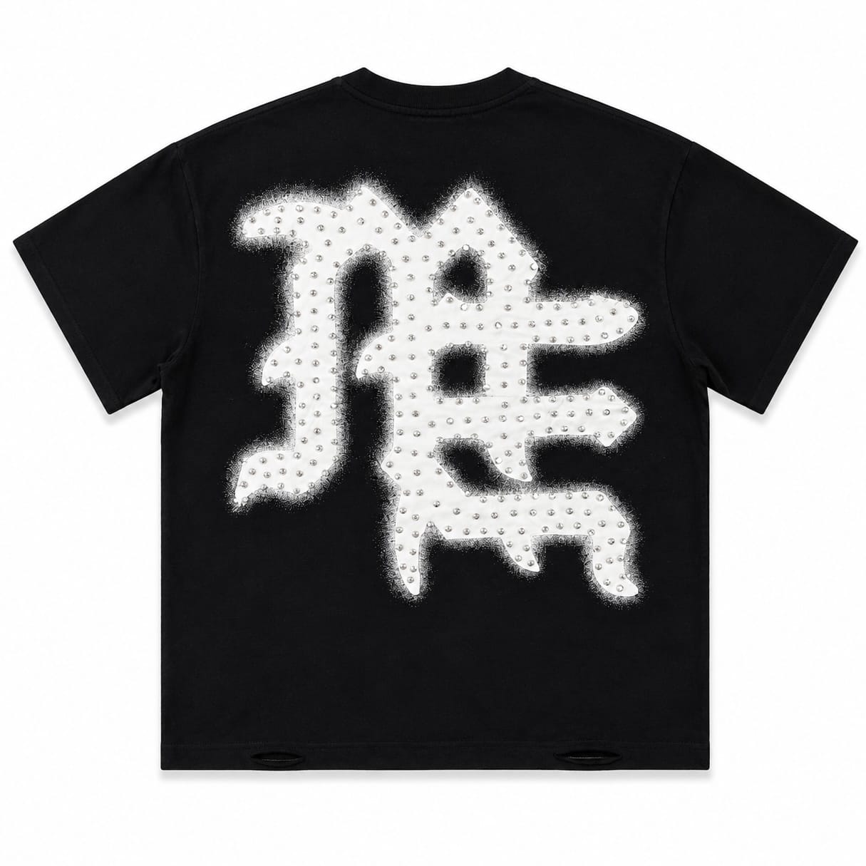 Mixed Emotion End Rhinestone Tee (Black)