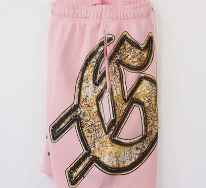 GOD SPEED, Sweat Shorts, Black/Pink