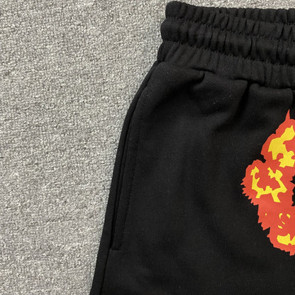 DENIM TEARS x OFFSET COTTON WREATH SHORTS BLACK