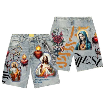 Vicious Denim Goodness Denim Shorts (Tint Blue) VC1206