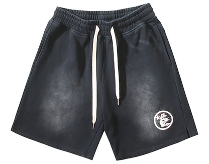 Hell star Tee Shirt Black White+Hellstar Shorts (Full Set)
