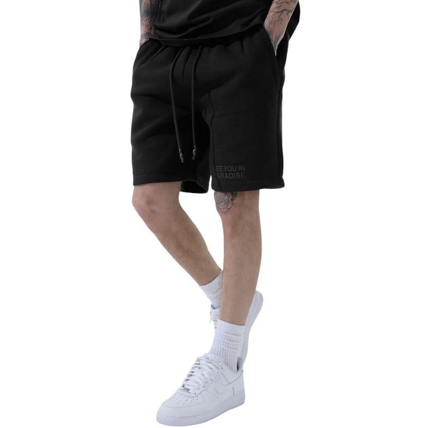 See You In Paradise Tonal Short Set (Black) 2078A/2078S
