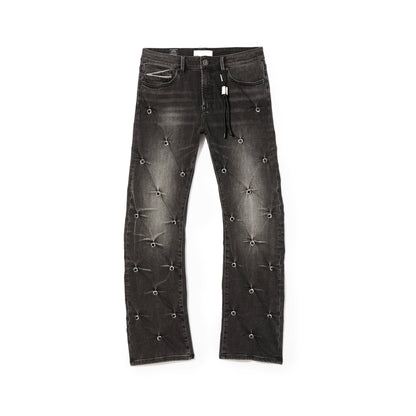 Cult x El Alfa Premium Grunge Baggy 607 Jeans in Darts