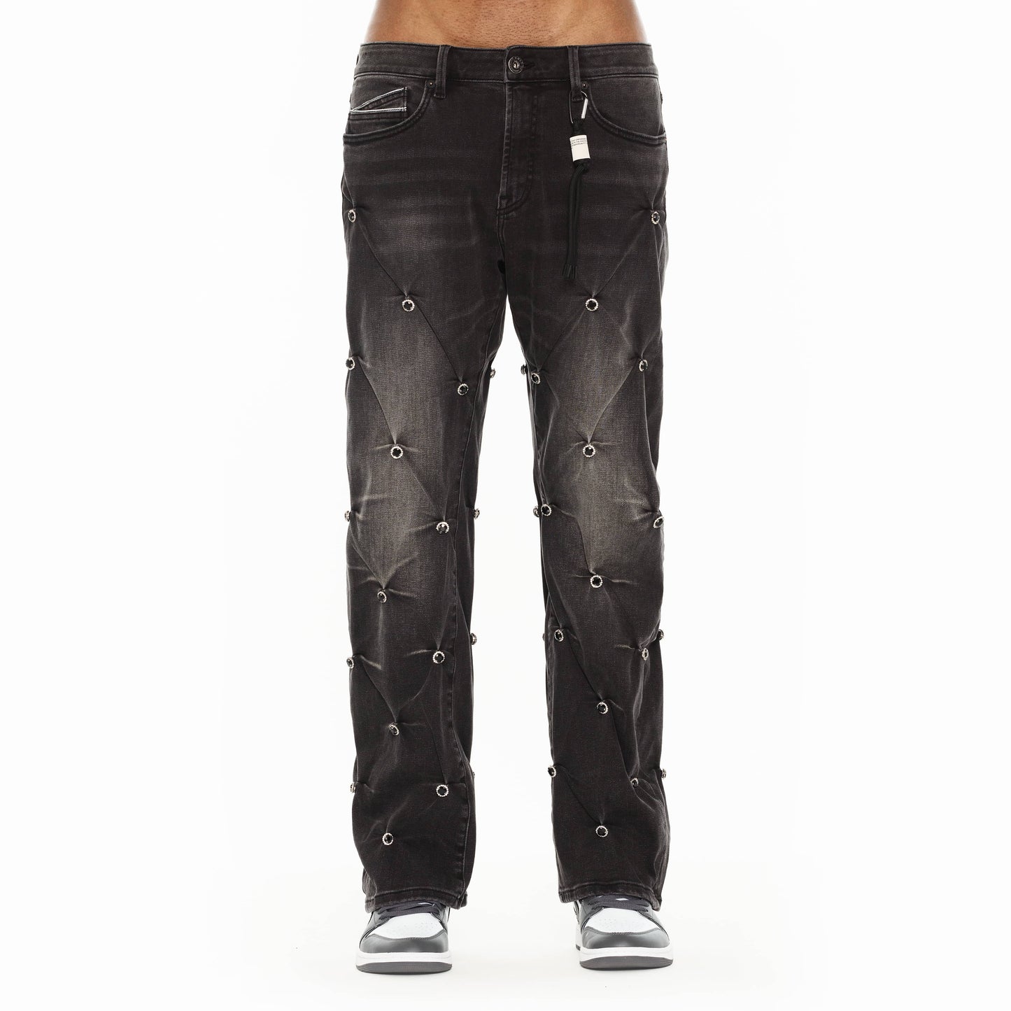 Cult x El Alfa Premium Grunge Baggy 607 Jeans in Darts