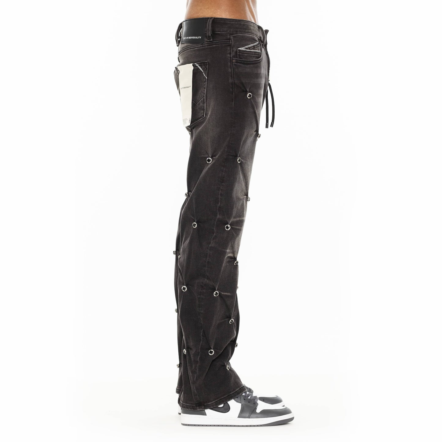 Cult x El Alfa Premium Grunge Baggy 607 Jeans in Darts
