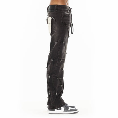 Cult x El Alfa Premium Grunge Baggy 607 Jeans in Darts