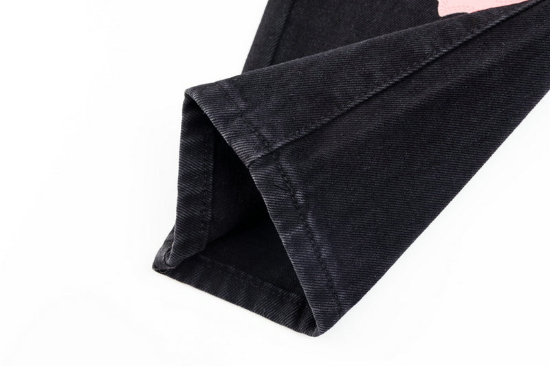Chrome Hearts 2025 NEW Pants Black & pink Cross