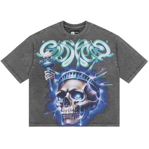 Godspeed Liberty Tears Tee (Grey Wash)