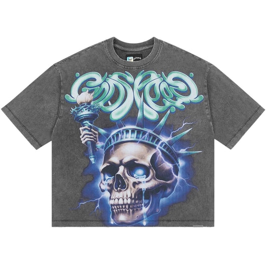 Godspeed Liberty Tears Tee (Grey Wash)