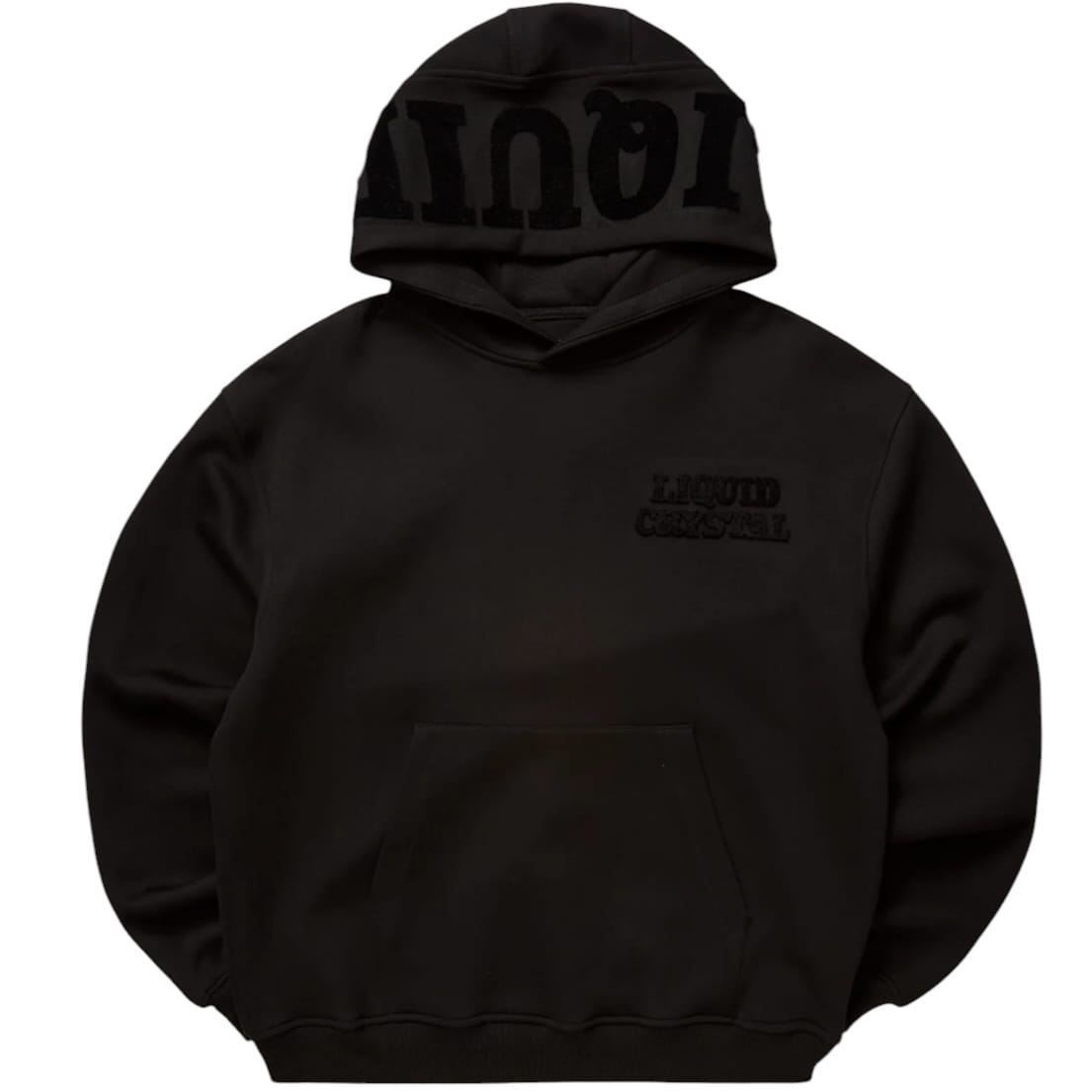 Liquid Crystals Chenille Hoodie & Pants Set (Black)