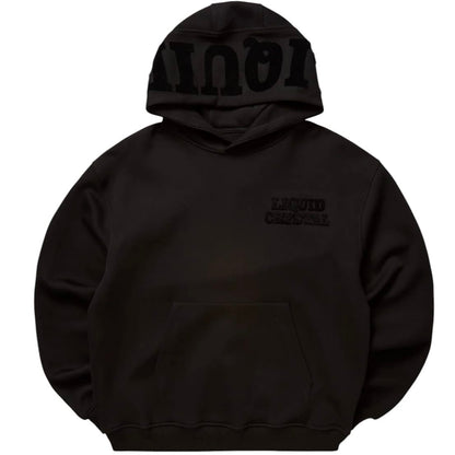 Liquid Crystals Chenille Hoodie & Pants Set (Black)