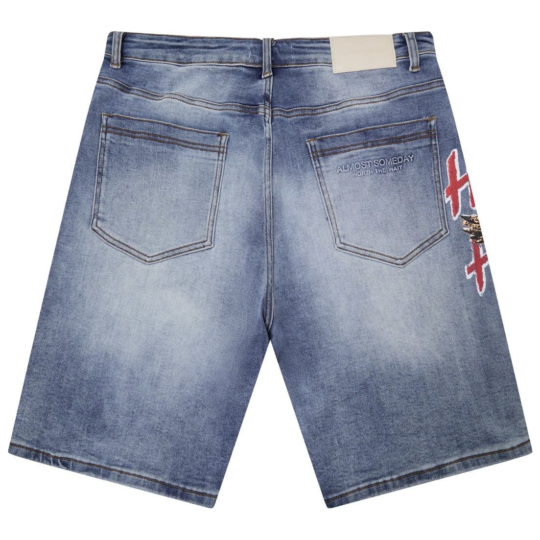 Almost Someday Highway To Heaven Denim Short (Blue) AS-S26-099