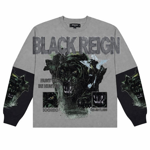 Roku Studios Black Reign Twofer Long Sleeve Tee (Concrete) RK1481997-CON