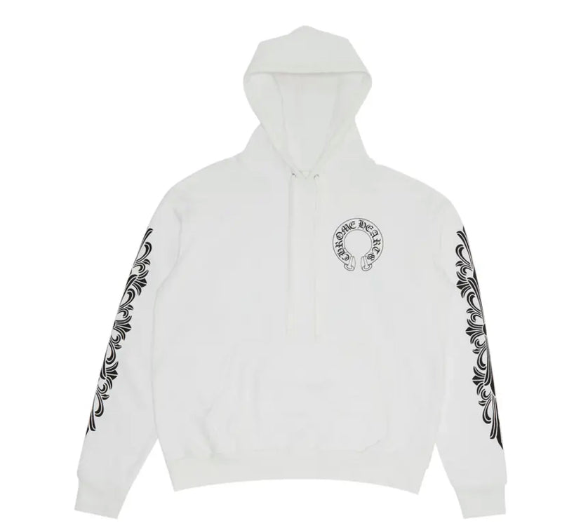 White Chrome Heart Zip Up
