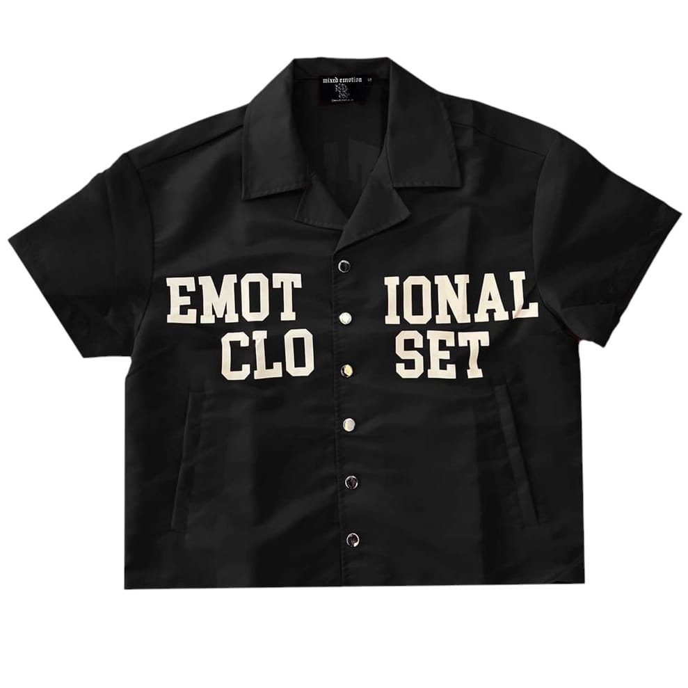 Mixed Emotion Backyard Shirt & Short Nylon Set (Black)