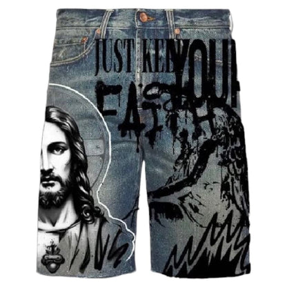Vicious Denim Faith Denim Shorts (Antique Blue) VC1130