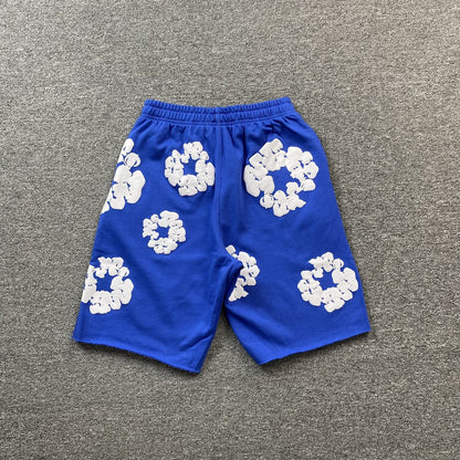 DENIM TEARS COTTON WREATH SHORTS DEEP BLUE