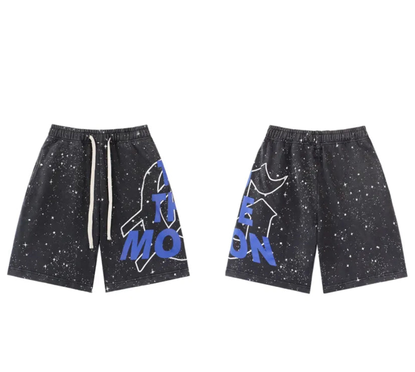 GOD SPEED SWEAT SHORTS, Blue/Black