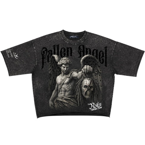 Roku Studios Fallen Angel 2.0 Enzyme Boxy Tee (Washed Black)
