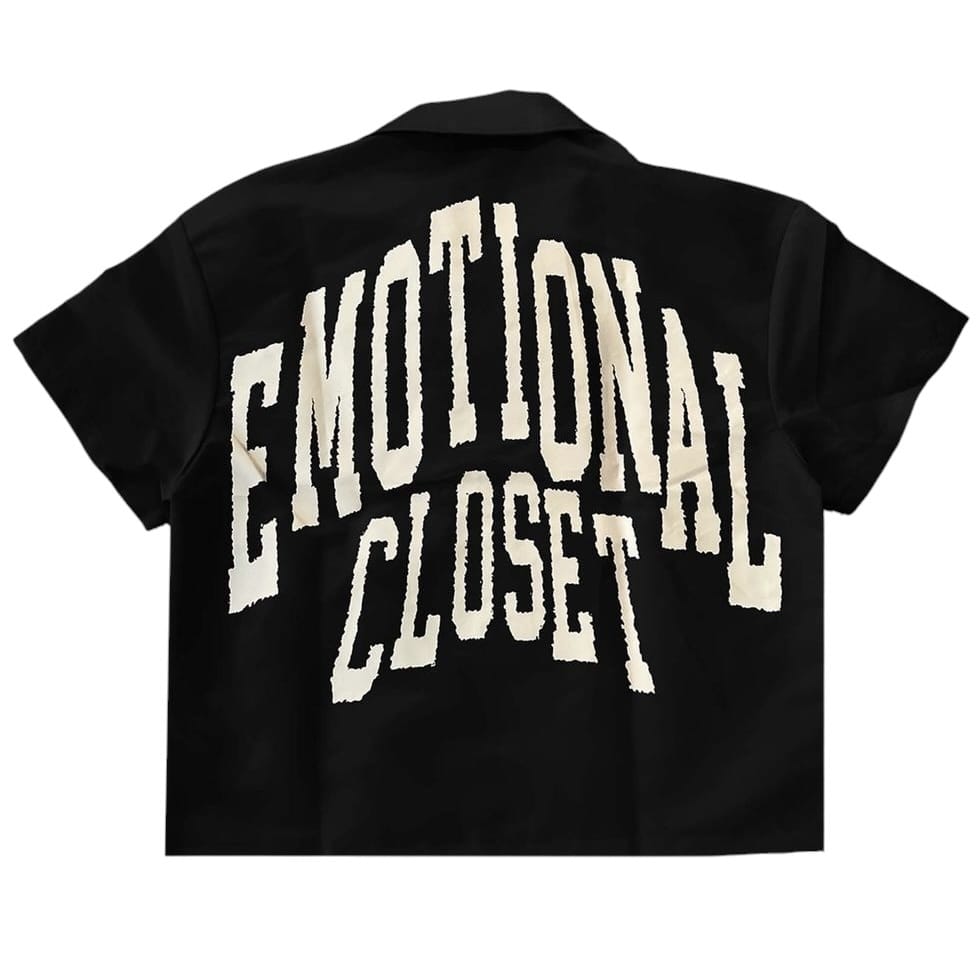 Mixed Emotion Backyard Shirt & Short Nylon Set (Black)