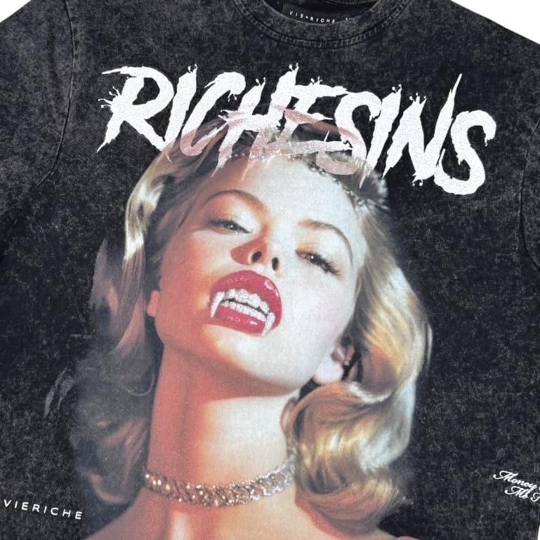 Vie Riche Ice Cold Veins Tee (Black) VR2034-BLK