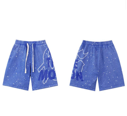 GOD SPEED SWEAT SHORTS, Blue/Black