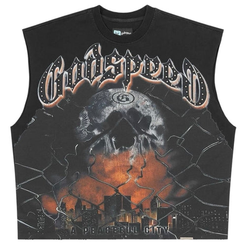 Godspeed Fences Sleeveless Tee (Black)